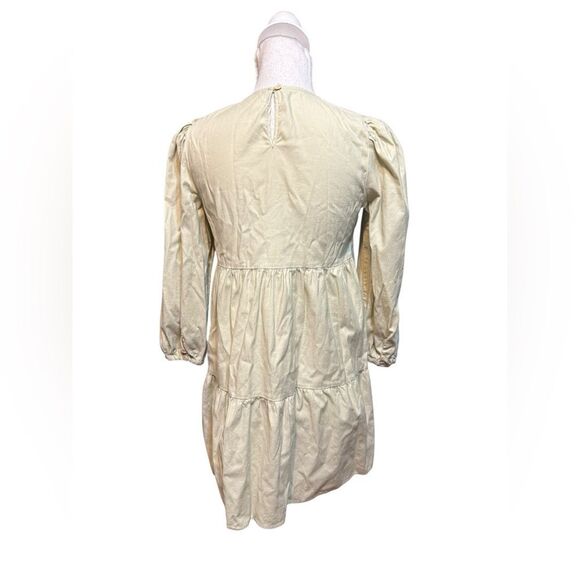 Reformation Poplin Puffed Sleeve “The Beckett Dress” in Light Green & Tiered XS - Picture 4 of 6